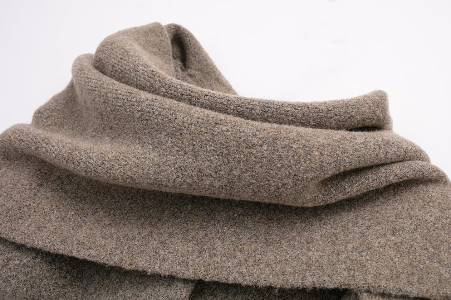 Manteau Scarf Cape Midi Knitted