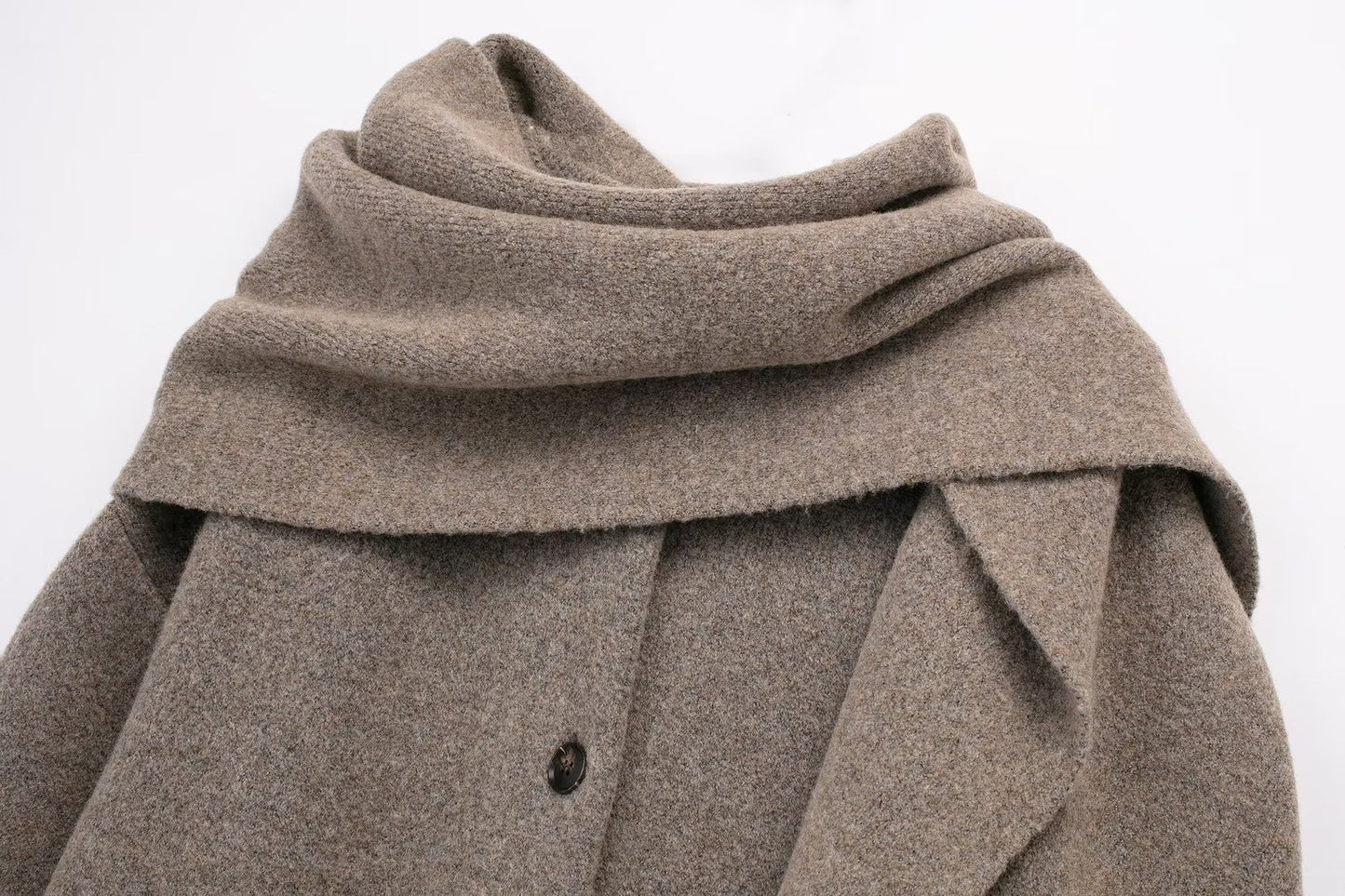 Manteau Scarf Cape Midi Knitted