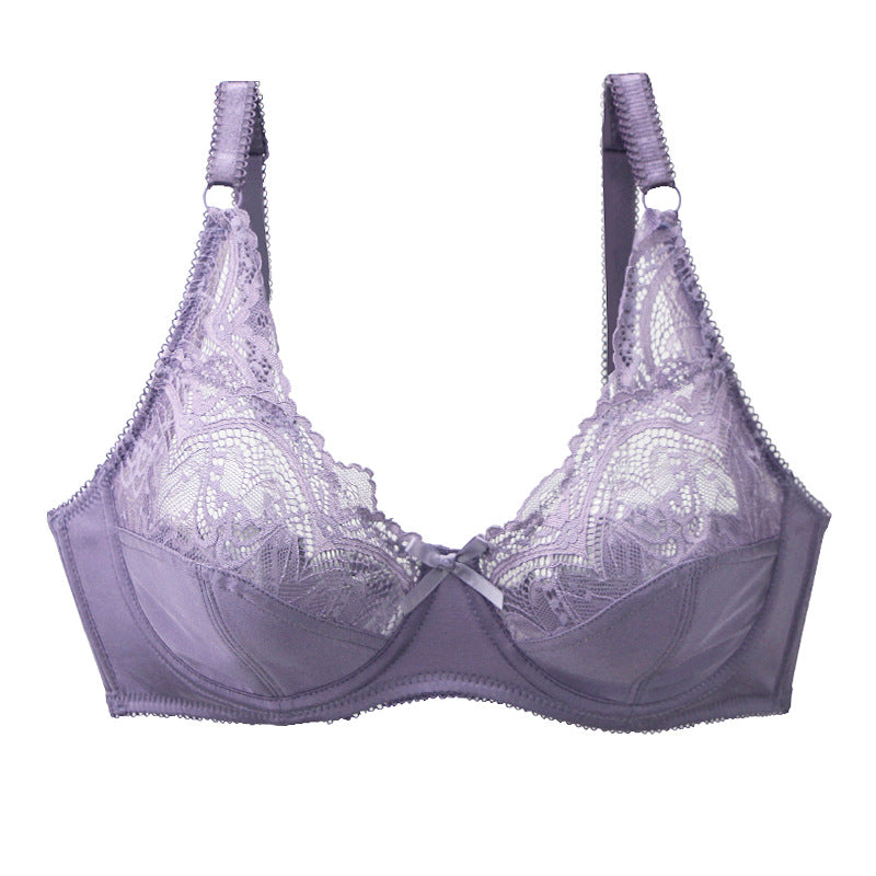 Ultra-thin Bra With Steel Ring Upper Support Lace