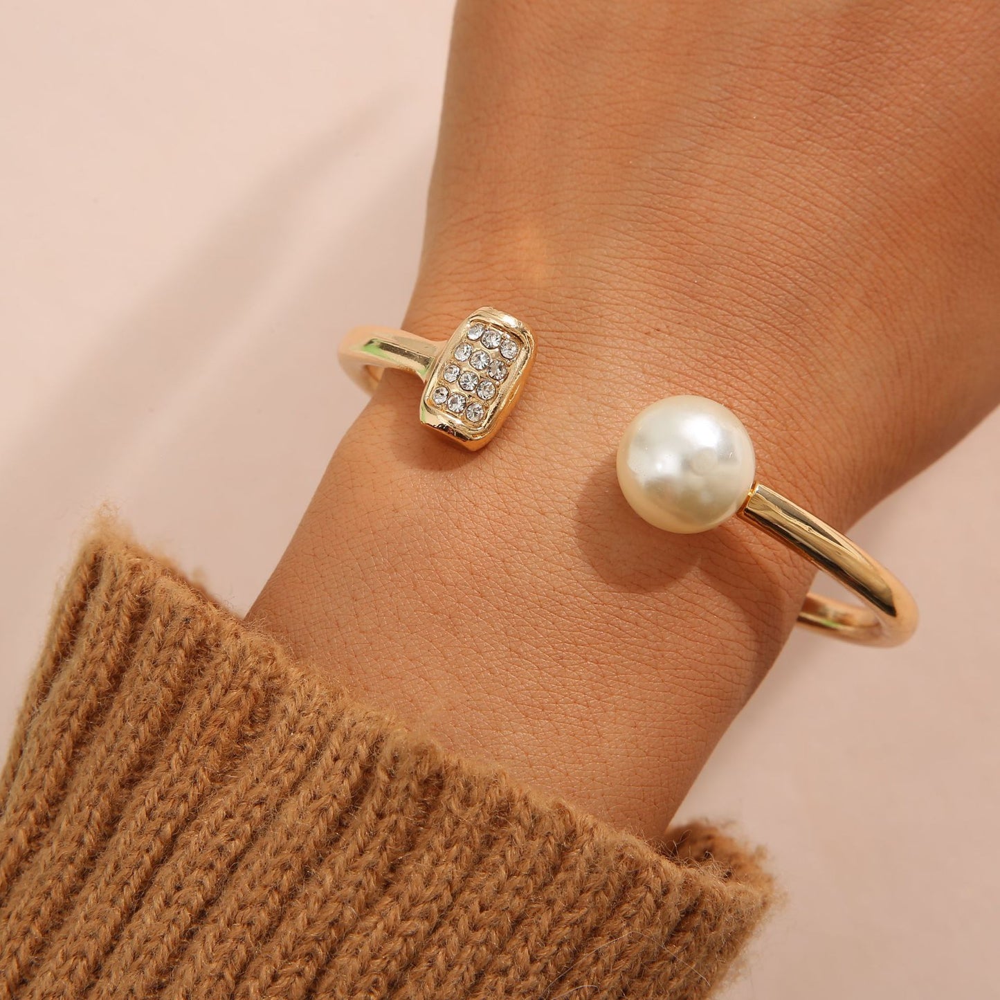 Bracelet Pearl Alloy Retro