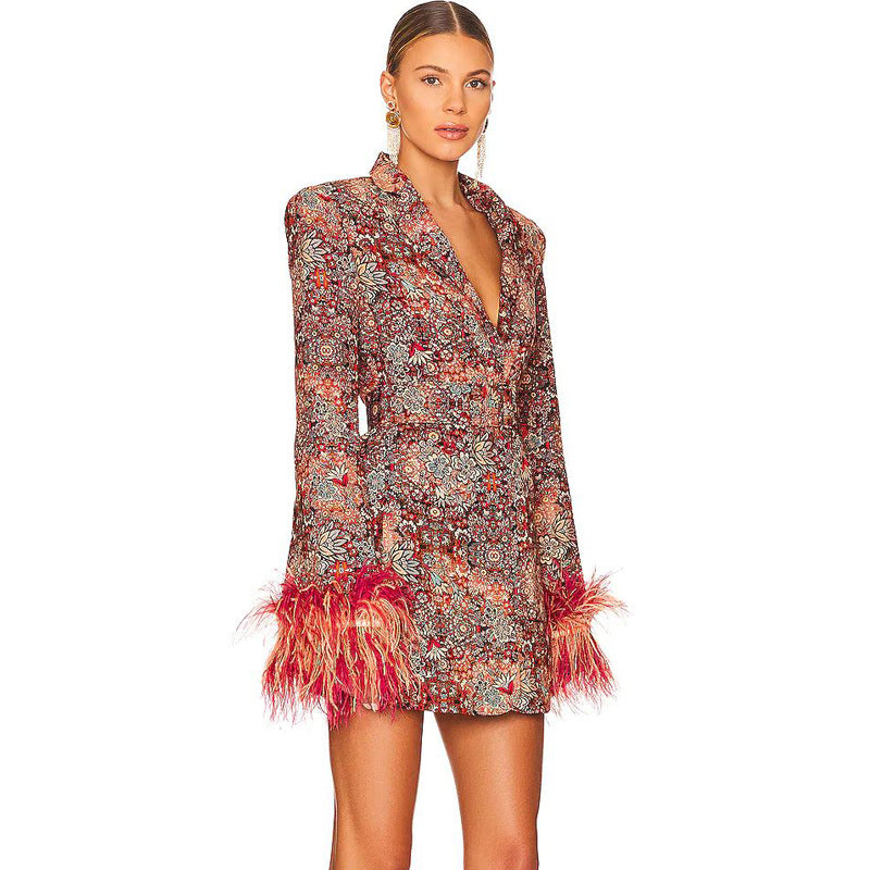 Robe Veste Floral Cuff