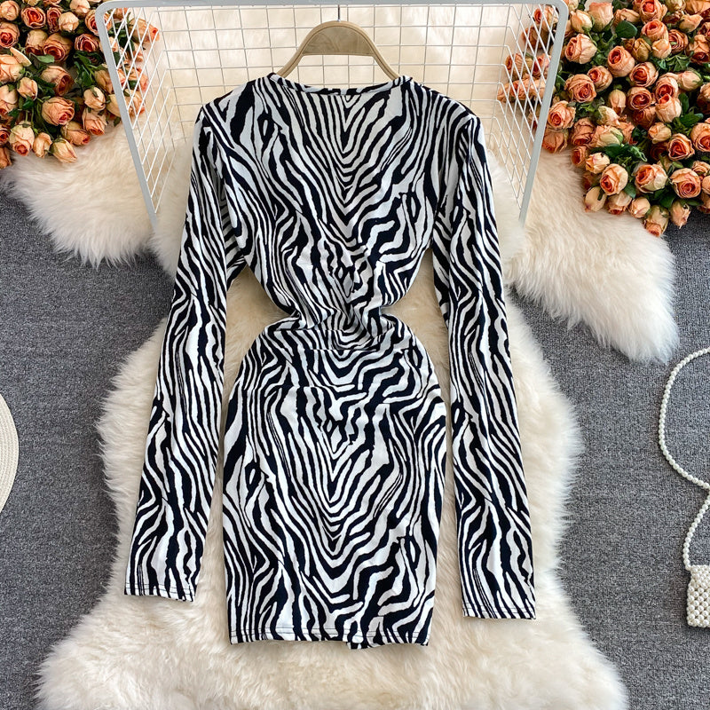 Zebra  Slim Fit Hip Dress