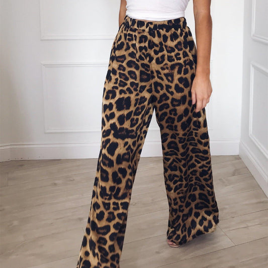 Leopard Wide Leg Pants