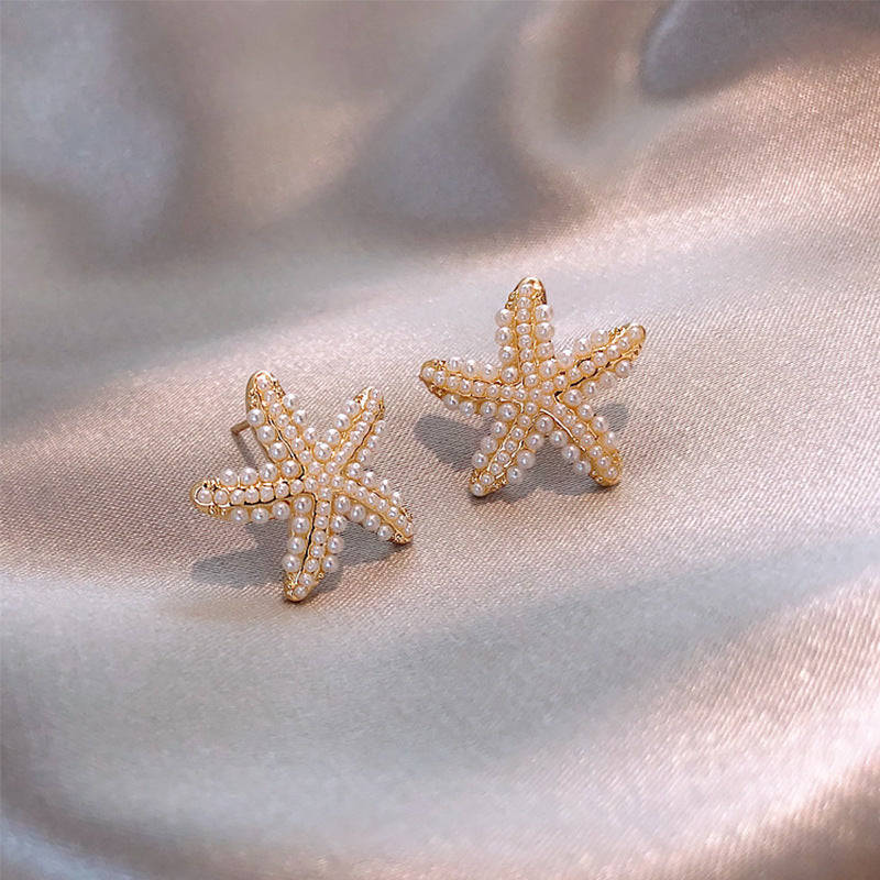 Pineapple Starfish Pearl Earrings