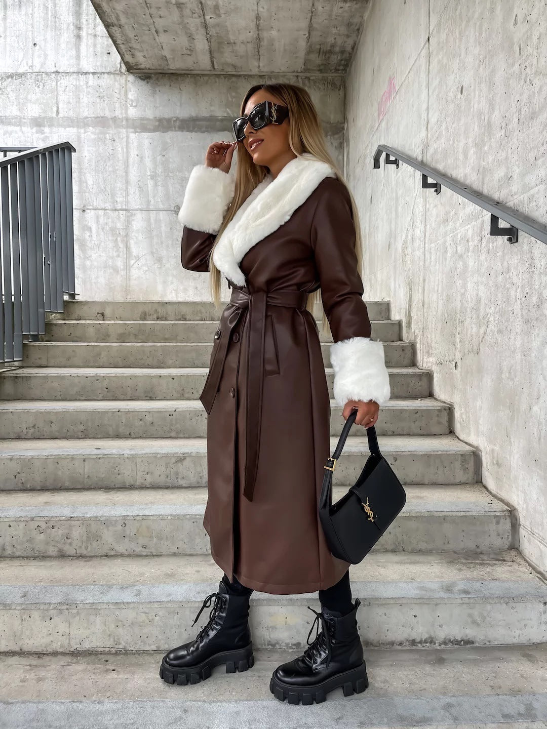 Loose Leather Coat