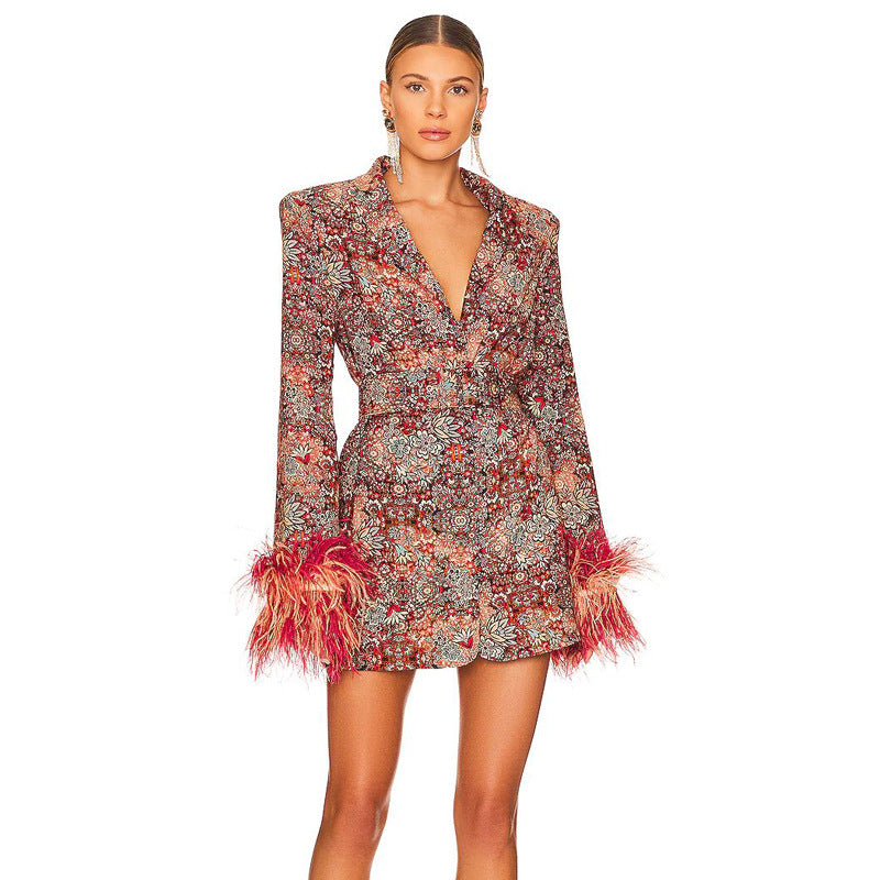 Robe Veste Floral Cuff