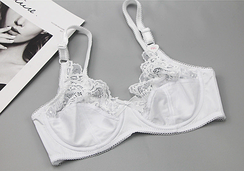 Ultra-thin Bra With Steel Ring Upper Support Lace