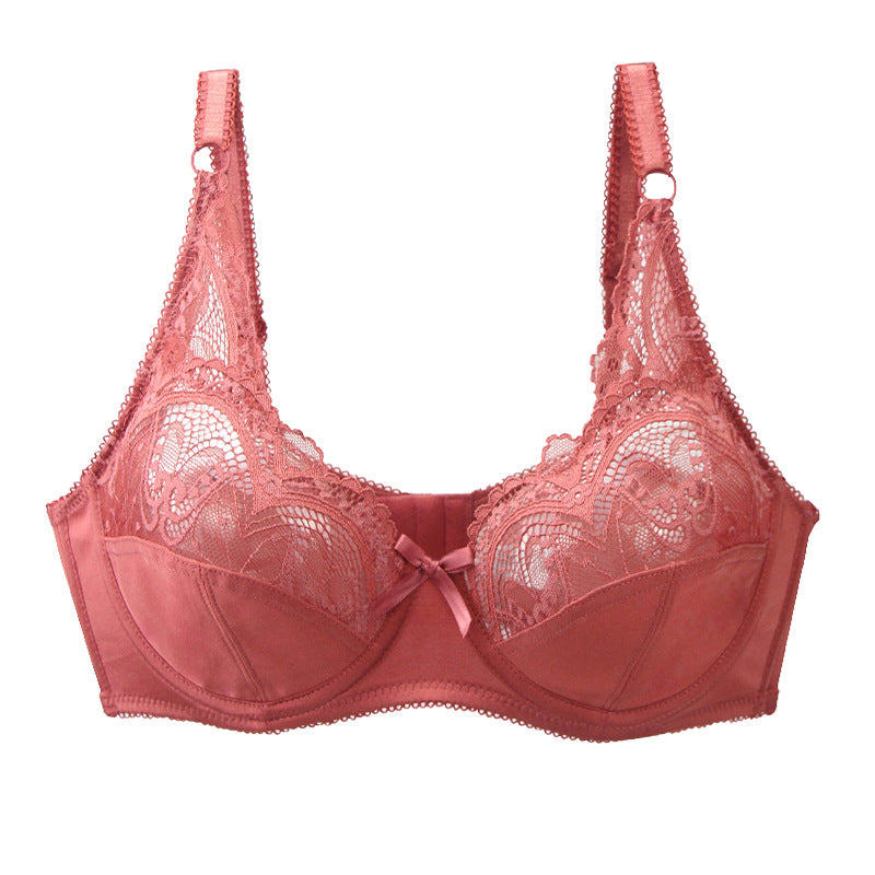 Ultra-thin Bra With Steel Ring Upper Support Lace