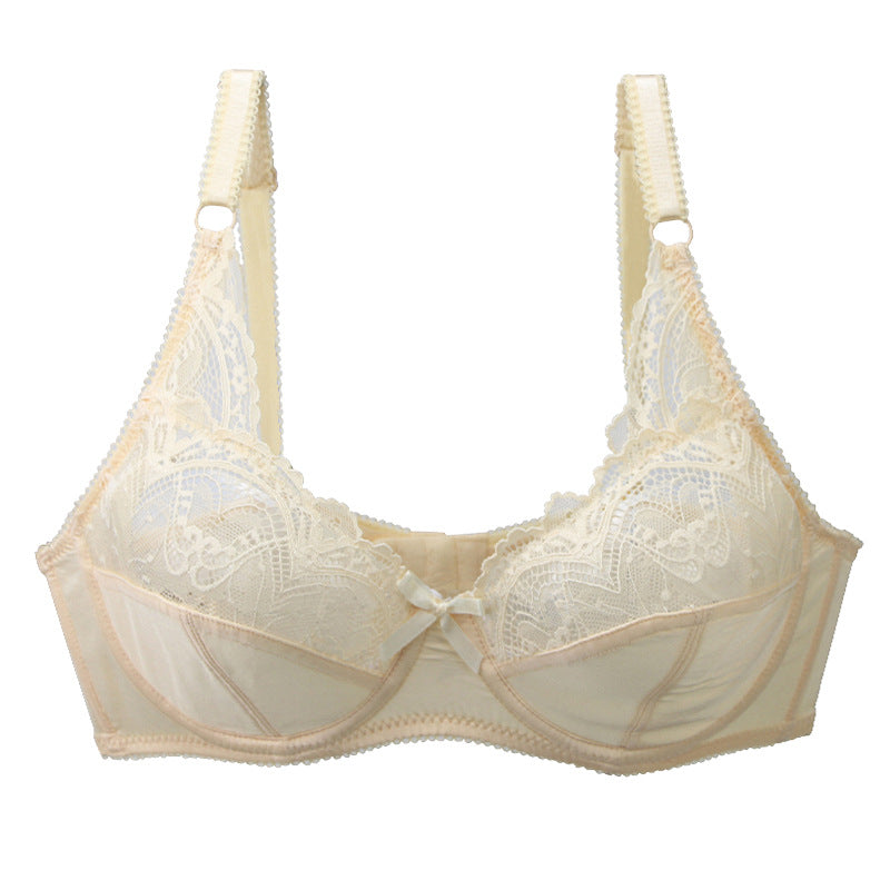 Ultra-thin Bra With Steel Ring Upper Support Lace