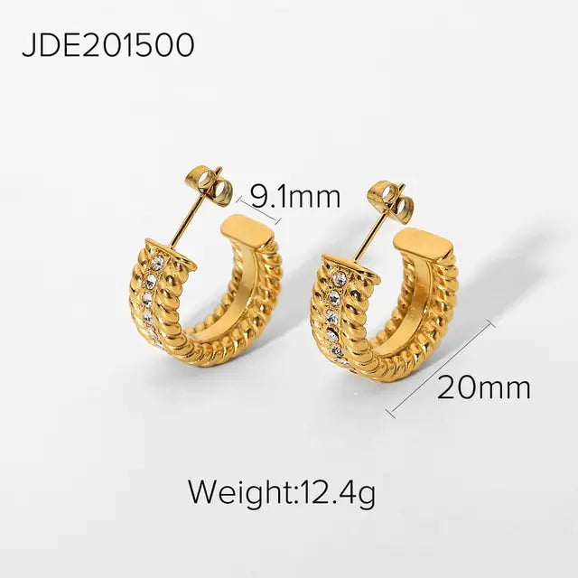 Gold Plated Hoop Earrings