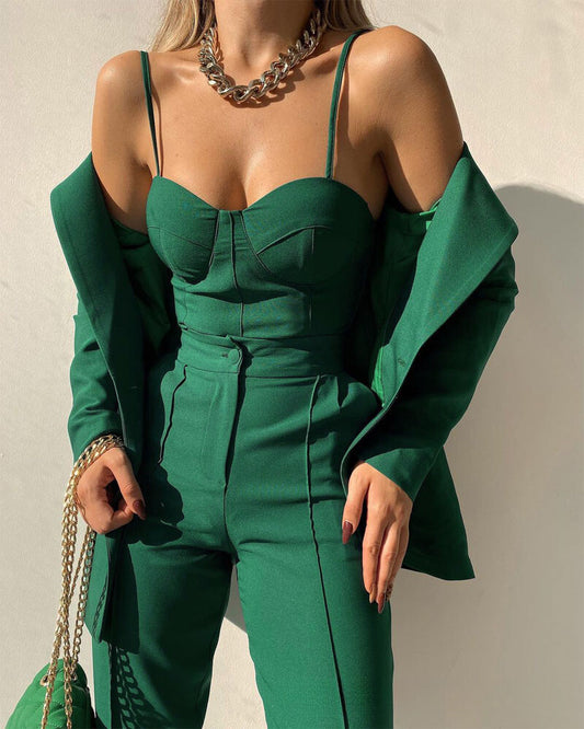 Sexy Halter Slim Pantsuit