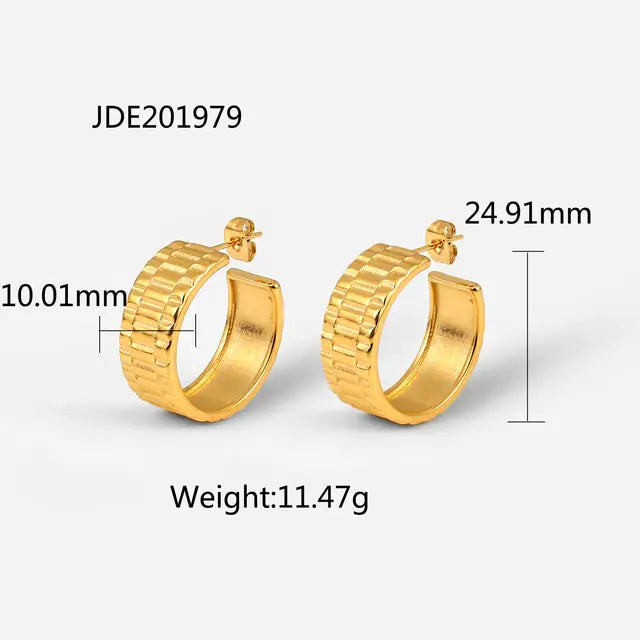 Gold Plated Hoop Earrings