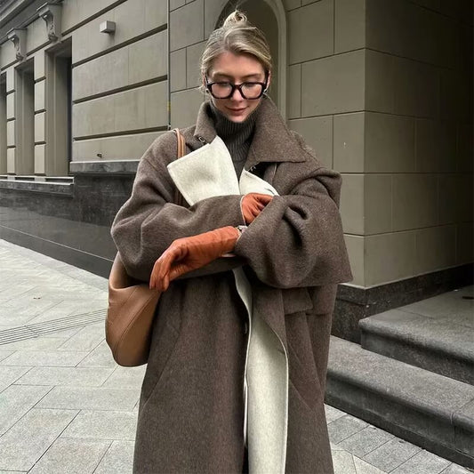 Coat Long Style Woolen