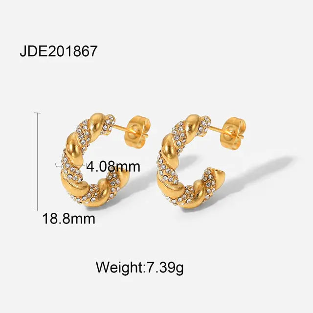 Gold Plated Hoop Earrings