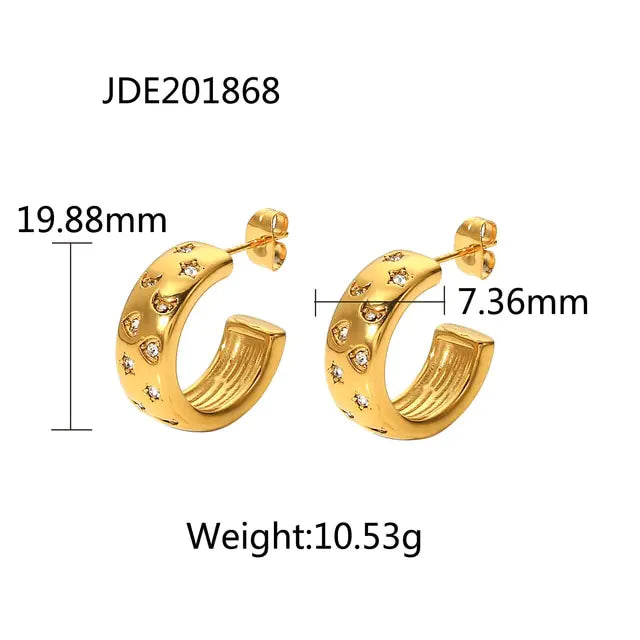 Gold Plated Hoop Earrings