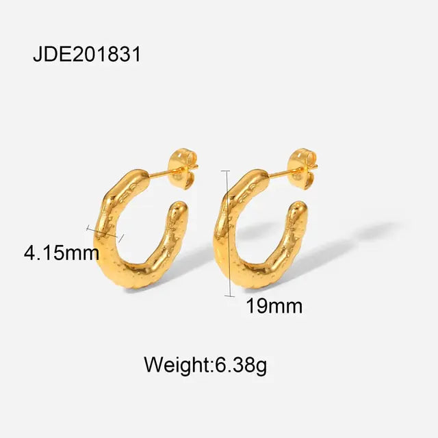 Gold Plated Hoop Earrings