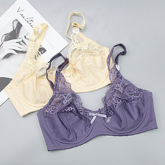 Ultra-thin Bra With Steel Ring Upper Support Lace