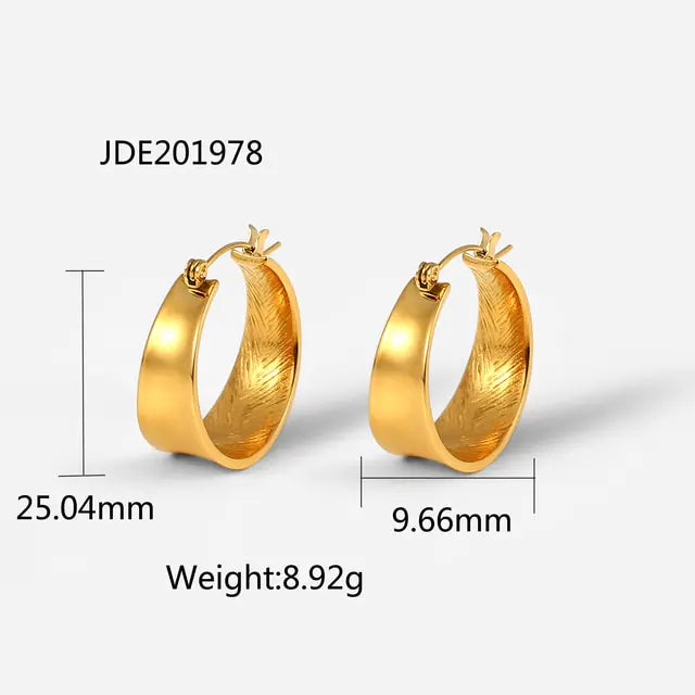 Gold Plated Hoop Earrings