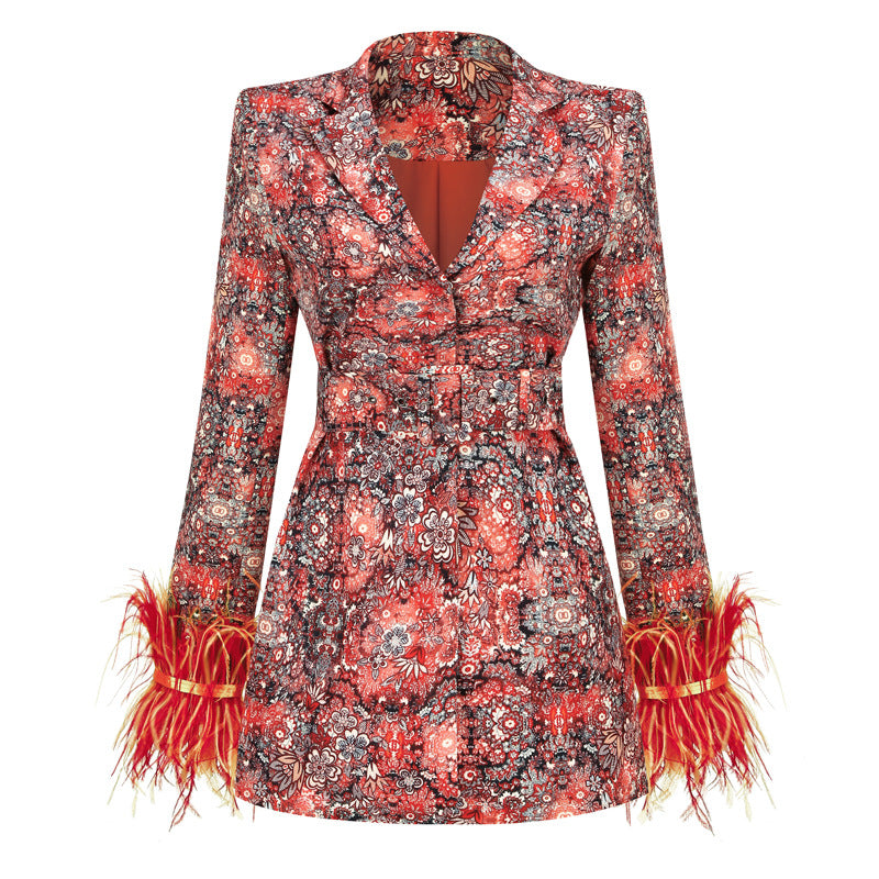 Robe Veste Floral Cuff