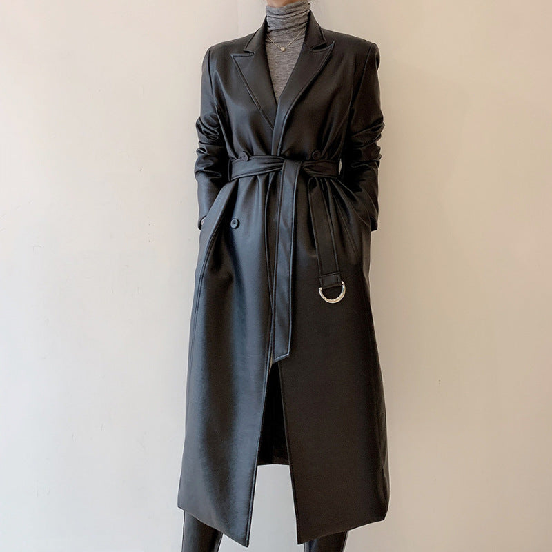 Manteau Tranchée PU Cuir