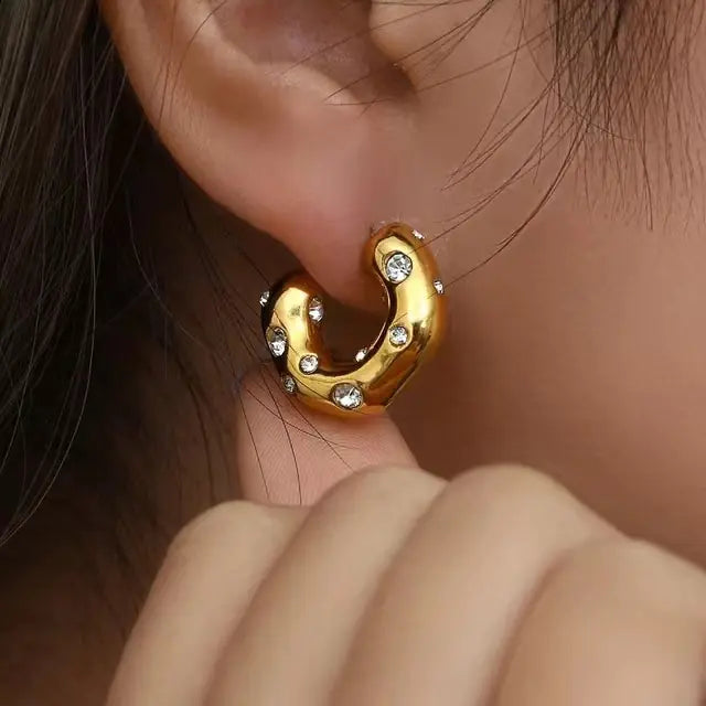 Gold Plated Hoop Earrings