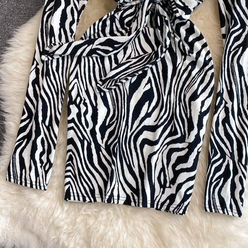 Zebra  Slim Fit Hip Dress