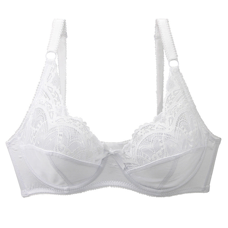 Ultra-thin Bra With Steel Ring Upper Support Lace