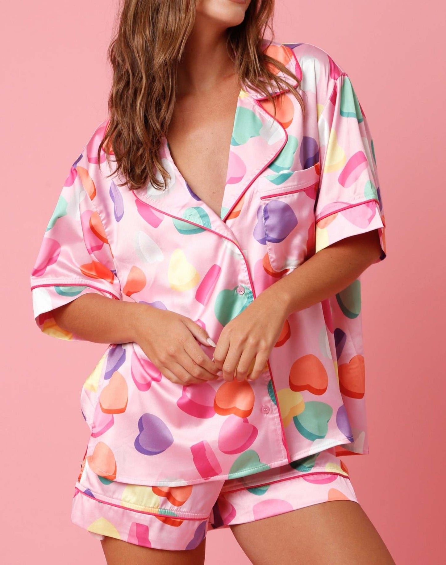 Pyjama en satin Girly