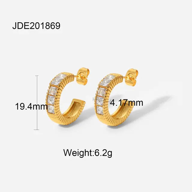 Gold Plated Hoop Earrings