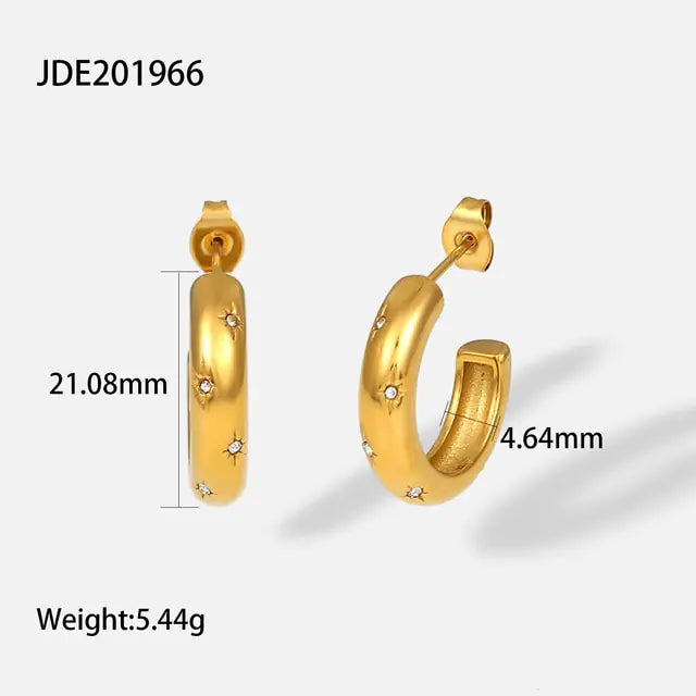 Gold Plated Hoop Earrings