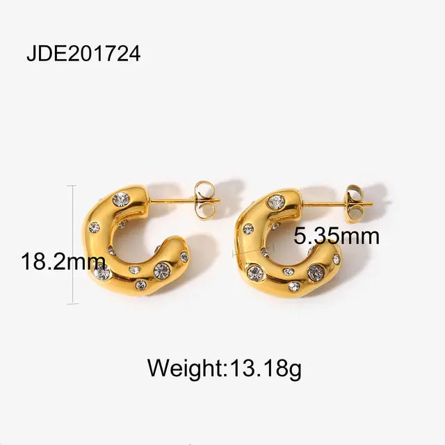 Gold Plated Hoop Earrings