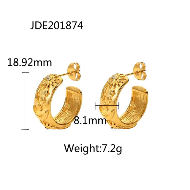 Gold Plated Hoop Earrings