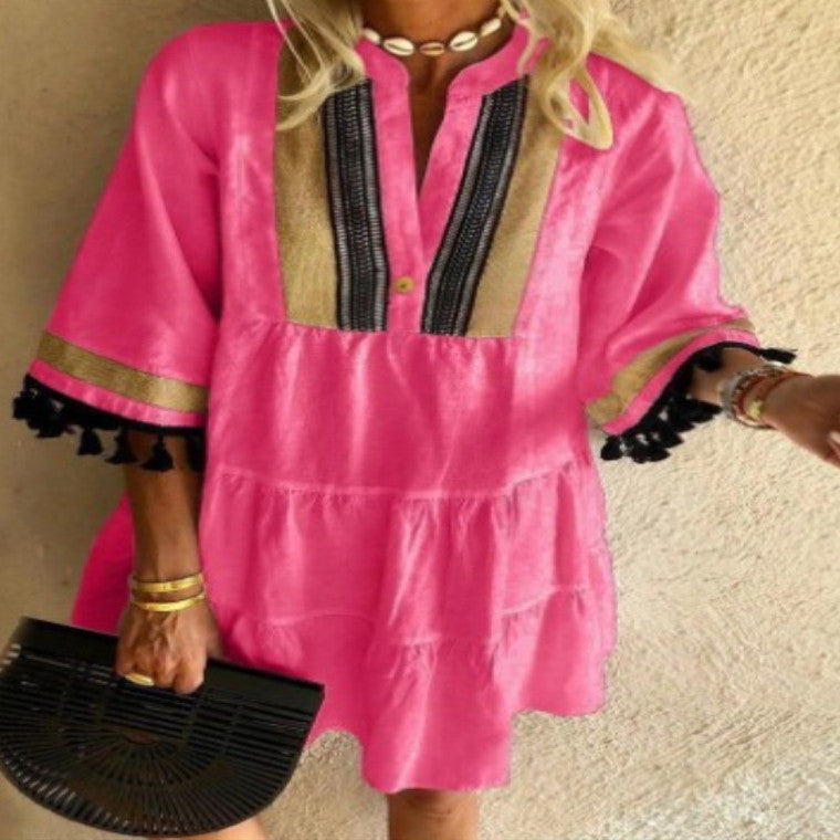 Robe Franges Rétro