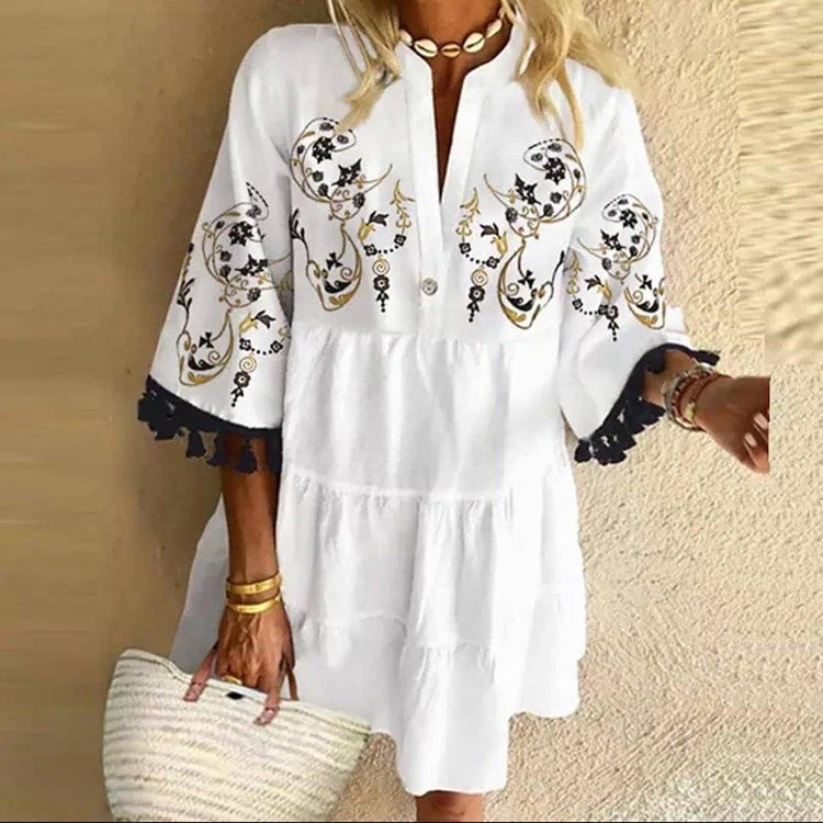 Robe Franges Rétro