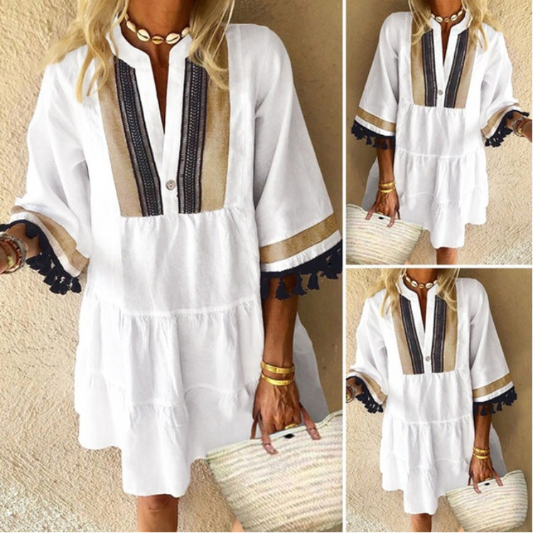 Robe Franges Rétro